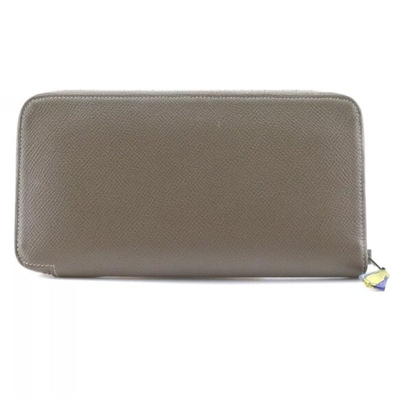 HERMES Azap Long Silk Inn Purse Etope Brown Epsom Women main image 0